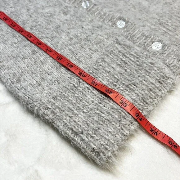Leith Alpaca Blend Cardigan Eyelash Knit Sz Small - Picture 10 of 10